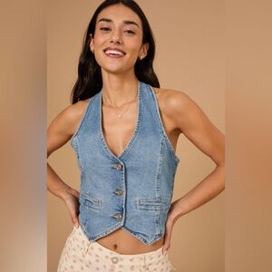 Alart’d State Blue Denim Vest